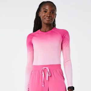 Figs Gradient Pink Long Sleeve Top